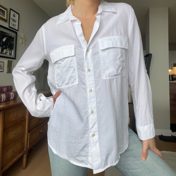 Babaton Button-Up Utility Blouse in White - Picture 2 of 8
